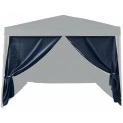 TERRE JARDIN Mur Porte Bleu Pour Tonnelle Pliante 3 X 3 M