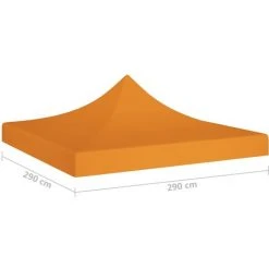 FIMEI Toit De Tente De Réception 3x3 M Orange 270 G/m² -Pergola Soldes 60966986 5