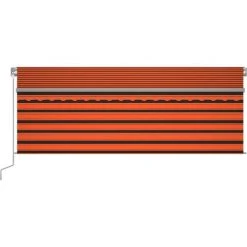 FIMEI Auvent Automatique Rétractable Avec Store 4x3m Orange Et Marron 9 FIMEI Auvent Automatique Rétractable Avec Store 4x3m Orange Et Marron -Pergola Soldes 60968058 3