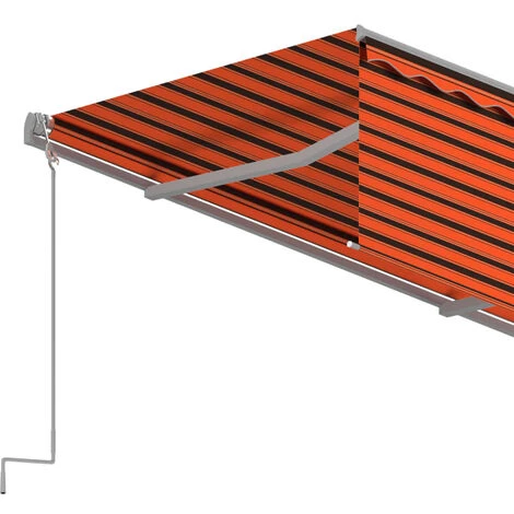 FIMEI Auvent Automatique Rétractable Avec Store 4x3m Orange Et Marron 7 FIMEI Auvent Automatique Rétractable Avec Store 4x3m Orange Et Marron – Image 5