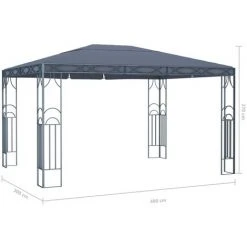 FIMEI Tonnelle 400 X 300 Cm Anthracite 11 FIMEI Tonnelle 400 X 300 Cm Anthracite -Pergola Soldes 60968790 5