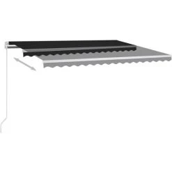 FIMEI Auvent Manuel Rétractable Avec LED 450x300 Cm Anthracite 9 FIMEI Auvent Manuel Rétractable Avec LED 450x300 Cm Anthracite -Pergola Soldes 60970073 3