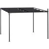 FIMEI Belvédère Avec Toit Rétractable 300x300x233 Cm Anthracite -Pergola Soldes 60971752 1