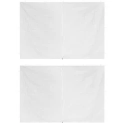 FIMEI Portes De Tente De Réception 2 Pcs Avec Fermeture éclair Blanc