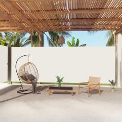 FIMEI Auvent Latéral Rétractable Crème 220x1000 Cm