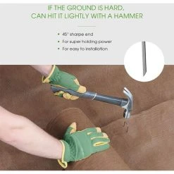 BAICCCF Accessoire Pour Tente Et Tonnelle 15CM Galvanisé Jardin Paysage Agrafes Piquets 50 PCS Anti-Rouille Jardin Agrafes En Forme De U Paysage Pins Pour Tissu De Pelouse Sécurisé -Pergola Soldes 60977085 3