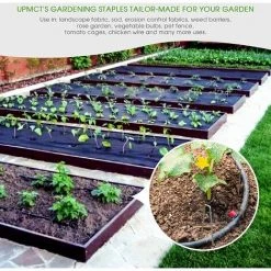 BAICCCF Accessoire Pour Tente Et Tonnelle 15CM Galvanisé Jardin Paysage Agrafes Piquets 50 PCS Anti-Rouille Jardin Agrafes En Forme De U Paysage Pins Pour Tissu De Pelouse Sécurisé -Pergola Soldes 60977085 5