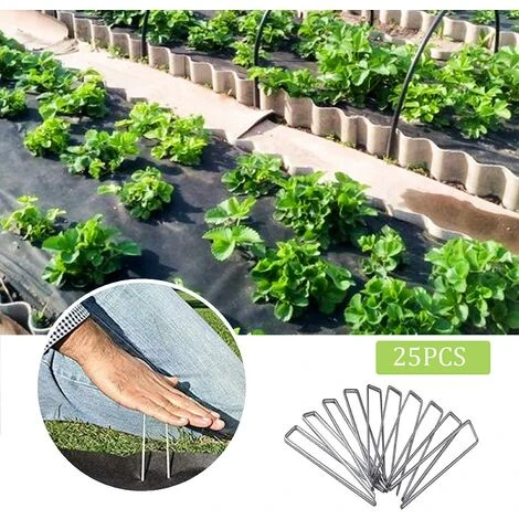 BAICCCF Accessoire Pour Tente Et Tonnelle Piquets D'agrafes De Jardin Galvanisés De 15 Cm, 25 Agrafes De Jardin Antirouille En Forme De U Pour Tissu De Pelouse Sécurisé 6 BAICCCF Accessoire Pour Tente Et Tonnelle Piquets D'agrafes De Jardin Galvanisés De 15 Cm, 25 Agrafes De Jardin Antirouille En Forme De U Pour Tissu De Pelouse Sécurisé â Image 4