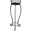 Louis Moulin Sellette Volute Avec Soucoupe Fer Vieilli - H. 770 - Acier époxy -Pergola Soldes 61063726 1