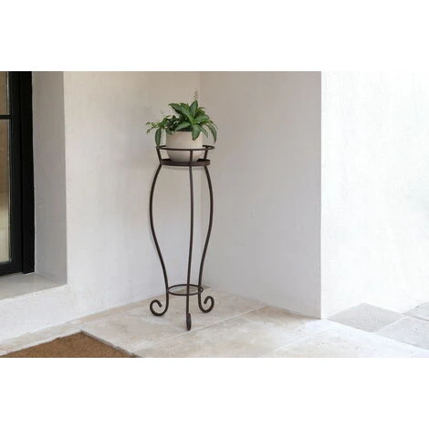 Louis Moulin Sellette Volute Avec Soucoupe Fer Vieilli - H. 770 - Acier époxy 5 Louis Moulin Sellette Volute Avec Soucoupe Fer Vieilli - H. 770 - Acier époxy – Image 3