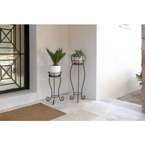 Louis Moulin Sellette Volute Avec Soucoupe Fer Vieilli - H. 770 - Acier époxy 6 Louis Moulin Sellette Volute Avec Soucoupe Fer Vieilli - H. 770 - Acier époxy – Image 4