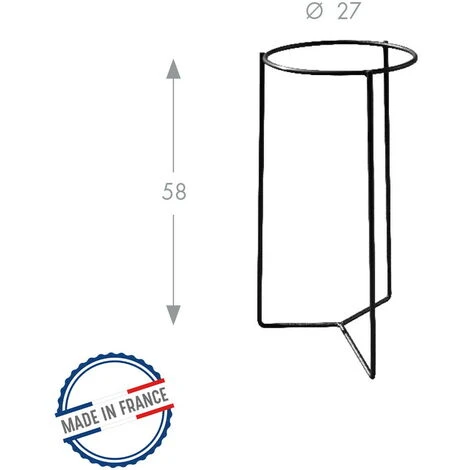 Louis Moulin Tripode Pour Pot Anthracite - 58x27 Cm - Acier époxy 4 Louis Moulin Tripode Pour Pot Anthracite - 58x27 Cm - Acier époxy – Image 2