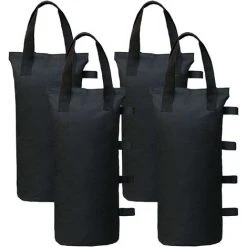 ILOVEMILAN Sacs De Poids D'auvent Robustes (120 Lb) Pour Tente D'auvent Pop-up, Lot De 4 Noirs