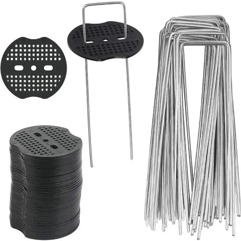 ZOLGINAH 40 Pcs Piquets De Jardin, Sardine Bache Avec 40 Rondelles, Piquets De Fixation Pour Bàche Toile Paillage, Tissu De Mauvaises Herbes, Feuilles De Sol Tente 15*4cm 3 ZOLGINAH 40 Pcs Piquets De Jardin, Sardine Bache Avec 40 Rondelles, Piquets De Fixation Pour Bàche Toile Paillage, Tissu De Mauvaises Herbes, Feuilles De Sol Tente 15*4cm