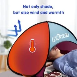 TANCYCO Abri De Tente De Plage Extérieur Instantané Multicolore Mini Parasol De Plage Avec Sac De Transport, Bleu Et Rouge -Pergola Soldes 61248481 5