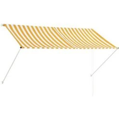 SUPERMARKET Auvent Rétractable Jaune Et Blanc 250x150 Cm -Pergola Soldes 61303552 2
