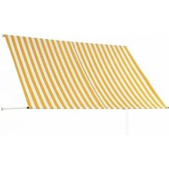 SUPERMARKET Auvent Rétractable Jaune Et Blanc 250x150 Cm -Pergola Soldes 61303552 4