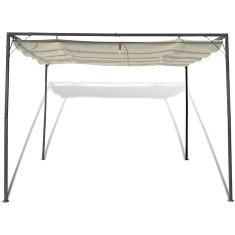 SUPERMARKET Chapiteau De Jardin Avec Auvent Rétractable Naturel 5 SUPERMARKET Chapiteau De Jardin Avec Auvent Rétractable Naturel – Image 3