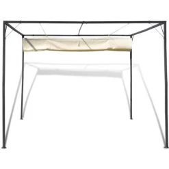 SUPERMARKET Chapiteau De Jardin Avec Auvent Rétractable Naturel 11 SUPERMARKET Chapiteau De Jardin Avec Auvent Rétractable Naturel -Pergola Soldes 61305408 5