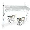 Relaxdays Auvent Pour Balcon, Hauteur Réglable, Sans Percer, Anti-UV, 350 X 120 Cm, Blanc-gris -Pergola Soldes 61314230 1