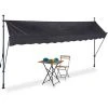 Relaxdays Auvent Pour Balcon, Hauteur Réglable, Sans Percer, Anti-UV, 350 Cm De Large, Anthracite-gris -Pergola Soldes 61314367 1