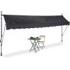 Relaxdays Auvent Pour Balcon, Hauteur Réglable, Sans Percer, Anti-UV, 400 Cm De Large, Anthracite-gris -Pergola Soldes 61314389 1