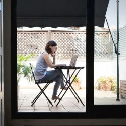 Relaxdays Auvent Pour Balcon, Hauteur Réglable, Sans Percer, Anti-UV, 400 Cm De Large, Anthracite-gris 10 Relaxdays Auvent Pour Balcon, Hauteur Réglable, Sans Percer, Anti-UV, 400 Cm De Large, Anthracite-gris -Pergola Soldes 61314389 4