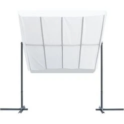 FIMEI Tonnelle Avec Toit Coulissant Inclinable 350x253x196 Cm Crème -Pergola Soldes 61380846 2