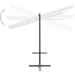 FIMEI Tonnelle Avec Toit Coulissant Inclinable 350x253x196 Cm Crème -Pergola Soldes 61380846 4