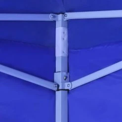FIMEI Tente Pliable Avec 2 Parois 3 X 3 M Bleu -Pergola Soldes 61381522 3