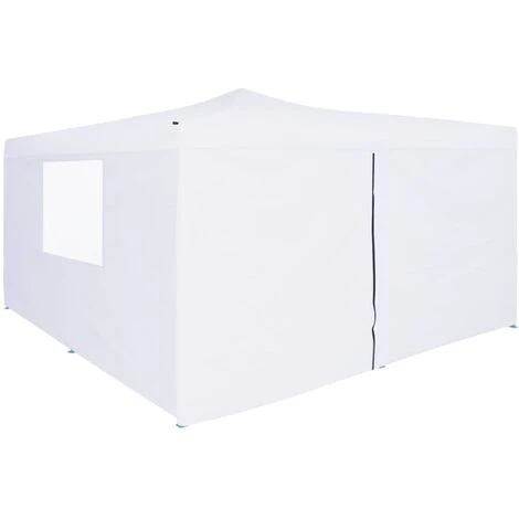 FIMEI Belvédère Pliable Avec 4 Parois 5x5 M Blanc 3 FIMEI Belvédère Pliable Avec 4 Parois 5x5 M Blanc