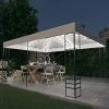 FIMEI Tonnelle Avec Guirlande Lumineuse à LED 4x3x2,7 M Blanc -Pergola Soldes 61383958 1