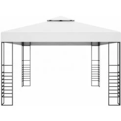 FIMEI Tonnelle Avec Guirlande Lumineuse à LED 4x3x2,7 M Blanc -Pergola Soldes 61383958 5