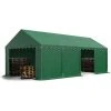 CARPASOL INTENT24 Abri / Tente De Stockage ECONOMY - 4 X 8 M En Vert Fonce - Toile PVC Env. 500g/m² Imperméable / Protection Contre Les Rayons UV (80+) / Structure Robuste En Acier Galvanisé - Vert -Pergola Soldes 6166022 1
