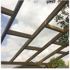 CHALET & JARDIN Toit Couv'Terrasse® En Bois 3x2 M - Avec Toit -Pergola Soldes 6265798 4