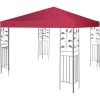 GOPLUS Toile De Rechange Pour Pavillon B?che Pour Tonnelle Imperméable B?che De Tente Fait En Polyester-3M X 3M-Beige/Vert/Rouge (Rouge) -Pergola Soldes 62885750 1