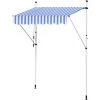 Store Banne Manuel Marquise Jardin Balcon Terrasse Auvent Télescopique 200 Cm Bleu Blanc Kingpower 2 Store Banne Manuel Marquise Jardin Balcon Terrasse Auvent Télescopique 200 Cm Bleu Blanc Kingpower -Pergola Soldes 63168992 1