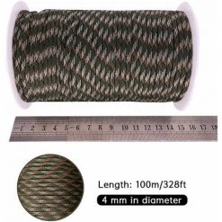 DENUOTOP Tente De Réception Et Barnum Corde De Parachute Avec Longueur De Corde De 328 Pieds De Diametre 4/25 Pouces Pour Tente De Sauvetage Alpinisme Terrasse De Camping En Plein Air, Modele: Orange -Pergola Soldes 63471897 5