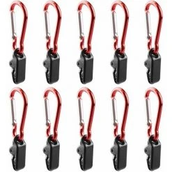 DENUOTOP Tente De Réception Et Barnum Clip De Fixation Coupe-vent Pour Tente De Camping, Pince Crocodile + Crochet De Levage, 10 Pieces