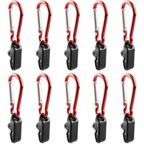 DENUOTOP Tente De Réception Et Barnum Clip De Fixation Coupe-vent Pour Tente De Camping, Pince Crocodile + Crochet De Levage, 10 Pieces 3 DENUOTOP Tente De Réception Et Barnum Clip De Fixation Coupe-vent Pour Tente De Camping, Pince Crocodile + Crochet De Levage, 10 Pieces
