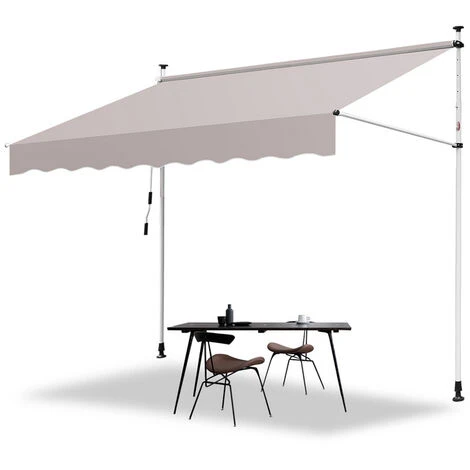 EINFEBEN Auvent Pince Auvent Balcon Auvent Bras Articulé Auvent Résistant Aux UV Hydrofuge Terrasse Jardin Balcon - Beige 3 EINFEBEN Auvent Pince Auvent Balcon Auvent Bras Articulé Auvent Résistant Aux UV Hydrofuge Terrasse Jardin Balcon - Beige