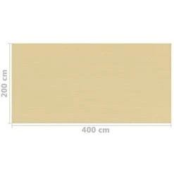 SUPERMARKET Tapis De Tente 200x400 Cm Beige -Pergola Soldes 63648334 4