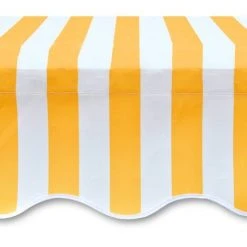 SUPERMARKET Tissu D'auvent Jaune Tournesol/blanc 4x3 M (cadre Non Inclus) -Pergola Soldes 63650249 4