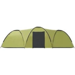 SUPERMARKET Tente Igloo De Camping 650x240x190 Cm 8 Personnes Vert -Pergola Soldes 63652564 5