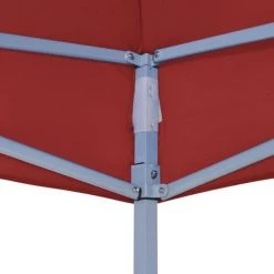 SUPERMARKET Toit De Tente De Réception 3x3 M Bordeaux 270 G/m² -Pergola Soldes 63654406 4