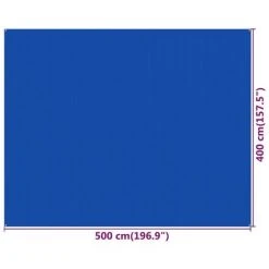 SUPERMARKET Tapis De Tente 400x500 Cm Bleu PEHD -Pergola Soldes 63654854 4