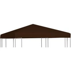 SUPERMARKET Toile Supérieure De Gazebo 310 G/m² 3x3 M Marron