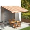 SUPERMARKET Tissu De Remplacement Pour Auvent Jaune Et Orange 4,5x3 M