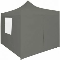 SUPERMARKET Tente De Réception Escamotable Avec 4 Parois 3x3 M Anthracite -Pergola Soldes 63663358 2