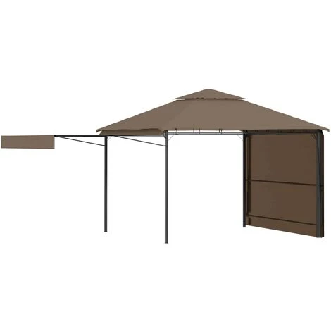 SUPERMARKET Belvédère Et Double Toits étentus 3x3x2,75 M Taupe 180g/m² 4 SUPERMARKET Belvédère Et Double Toits étentus 3x3x2,75 M Taupe 180g/m² – Image 2